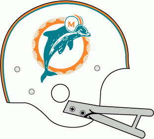 Miami Dolphins 1974-1979 Helmet Logo iron on paper